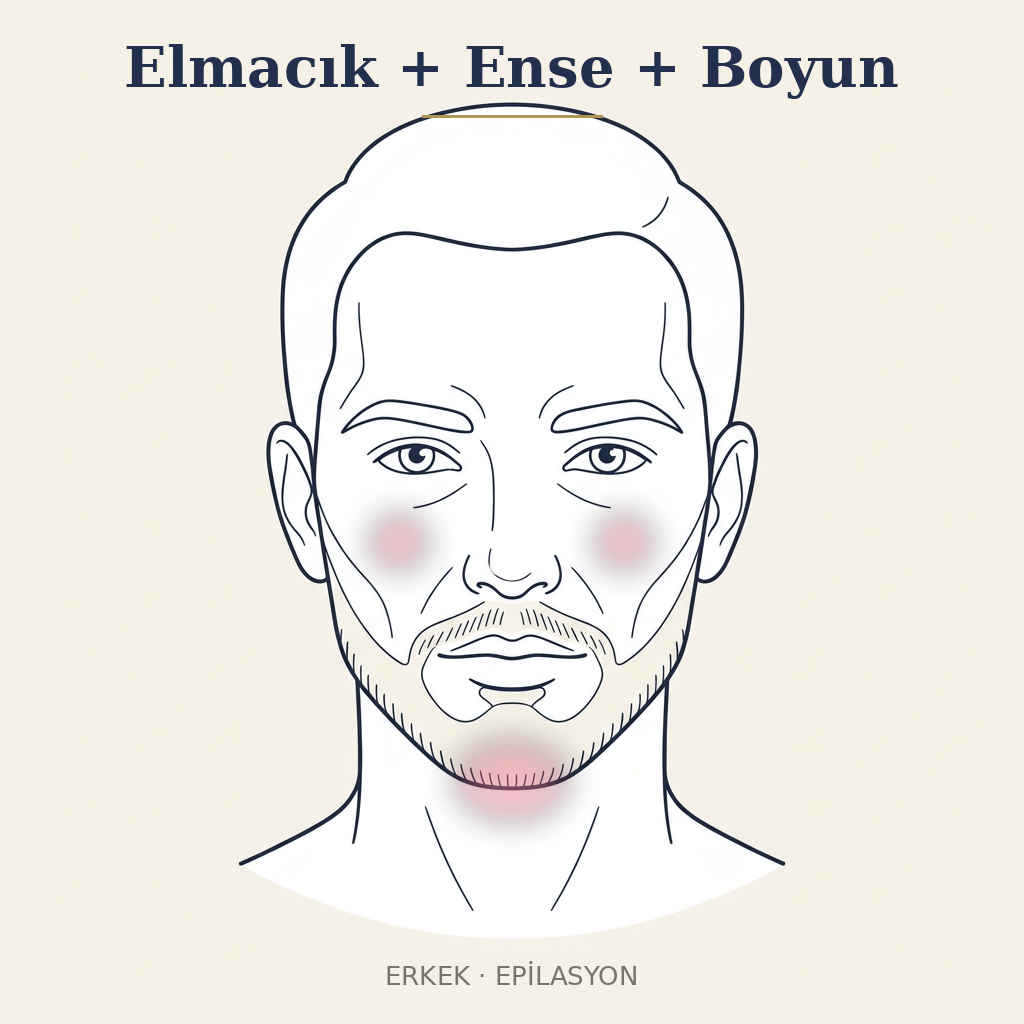 Elmacık + Ense + Boyun Epilasyon