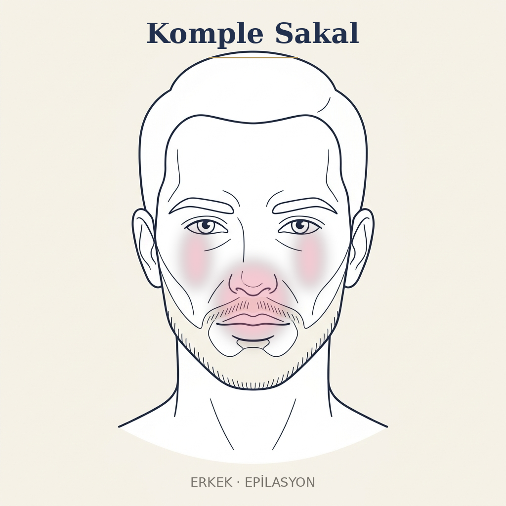 Komple Sakal Epilasyon — Erkek