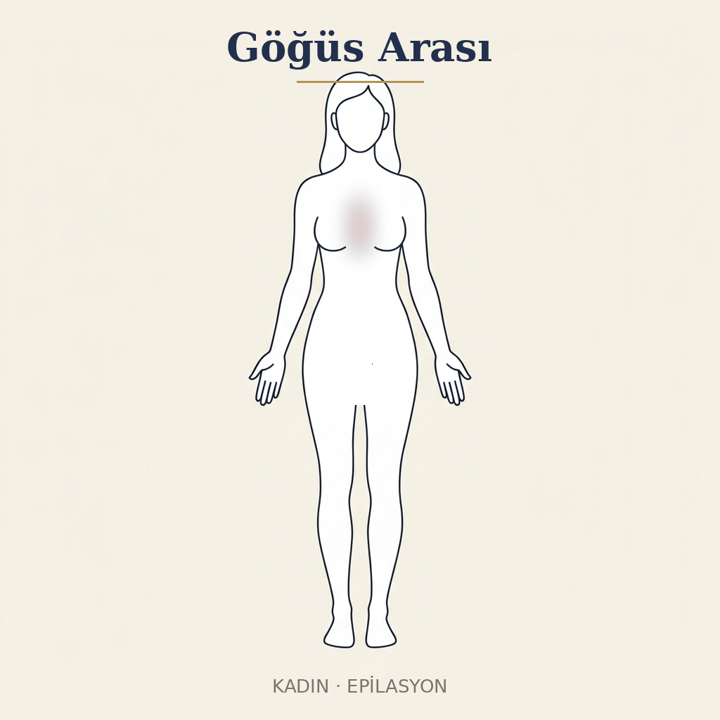 Göğüs Arası Epilasyon — Kadın