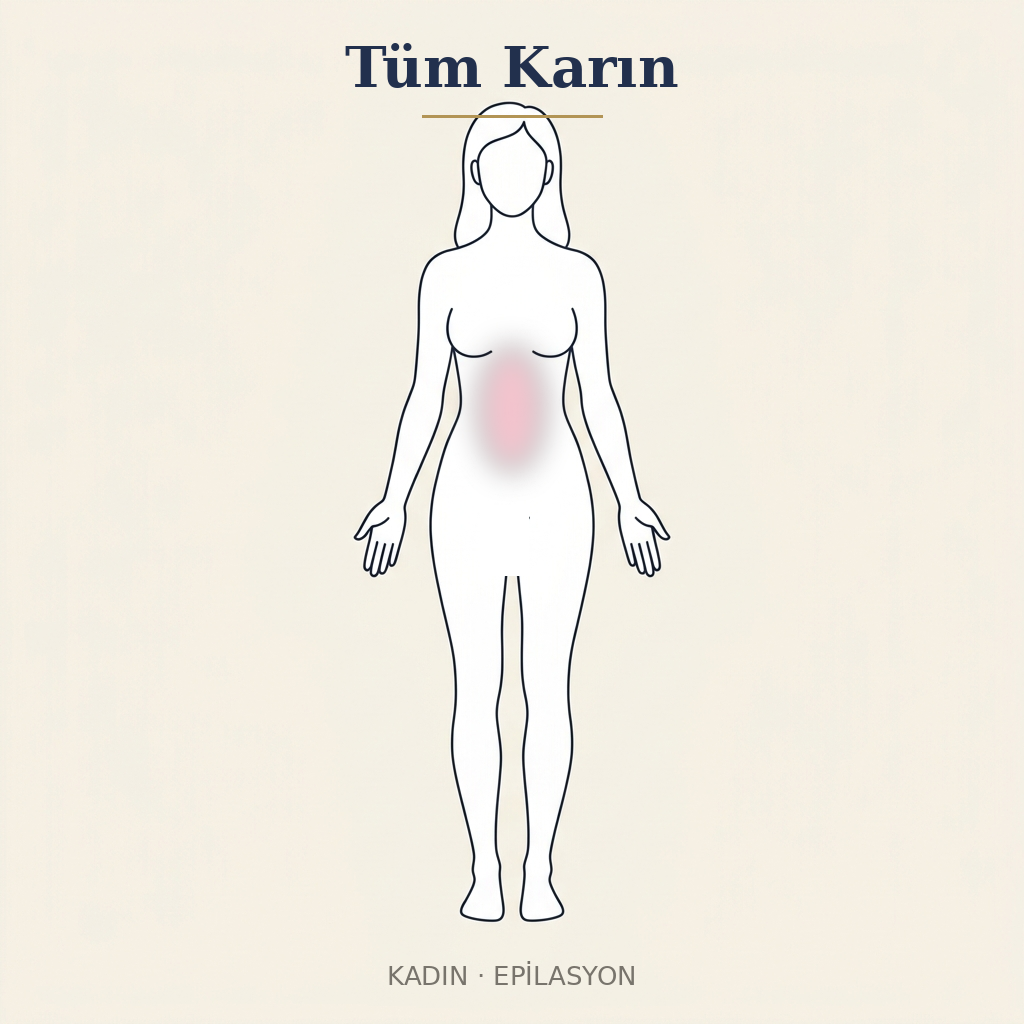 Tüm Karın Epilasyon — Kadın